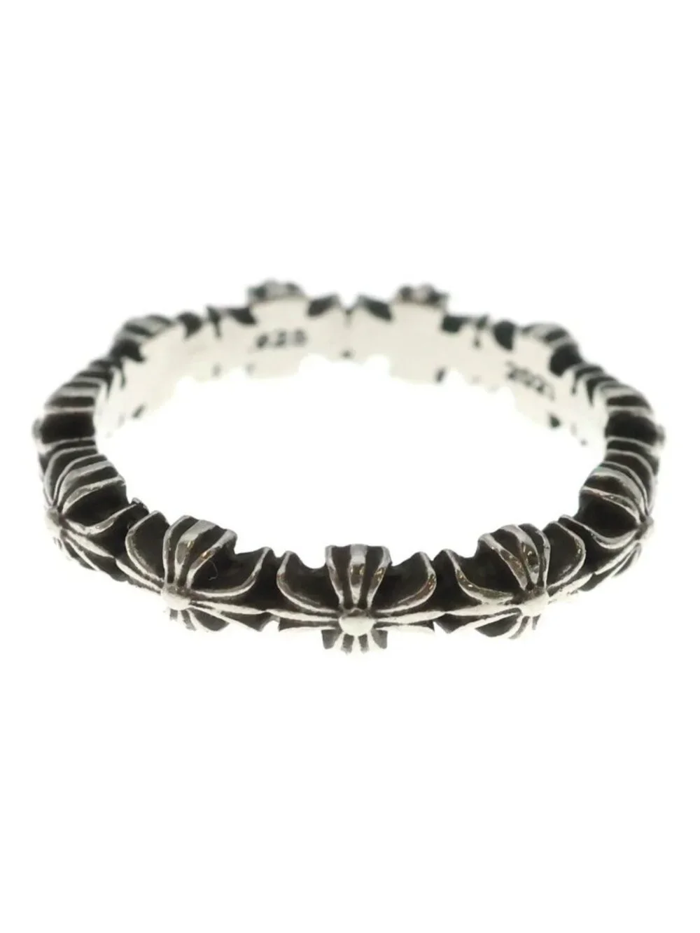 Chrome Hearts Cross Band Ring Silver